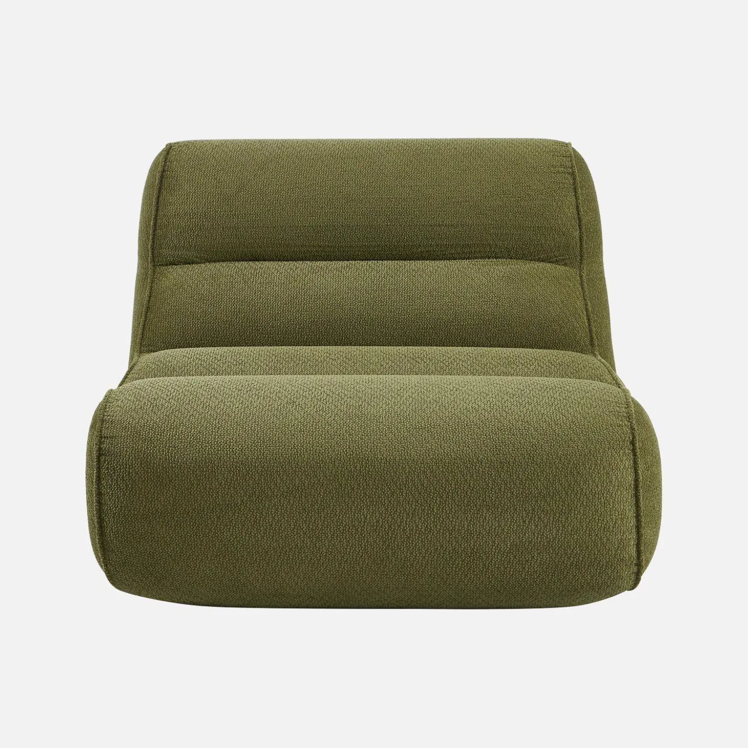 Loungestoel, 1-zits fauteuil van chenille stof
