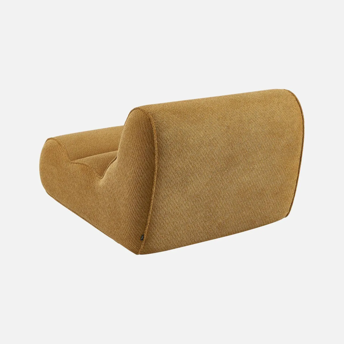 Loungestoel, 1-zits fauteuil van chenille stof