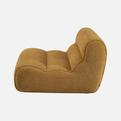 Loungestoel, 1-zits fauteuil van chenille stof