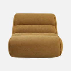 Loungestoel, 1-zits fauteuil van chenille stof
