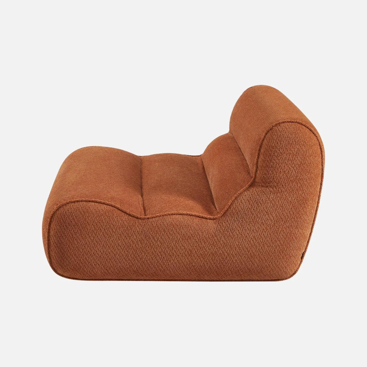 Loungestoel, 1-zits fauteuil van chenille stof