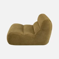 Loungestoel, 1-zits fauteuil van chenille stof