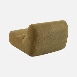 Loungestoel, 1-zits fauteuil van chenille stof