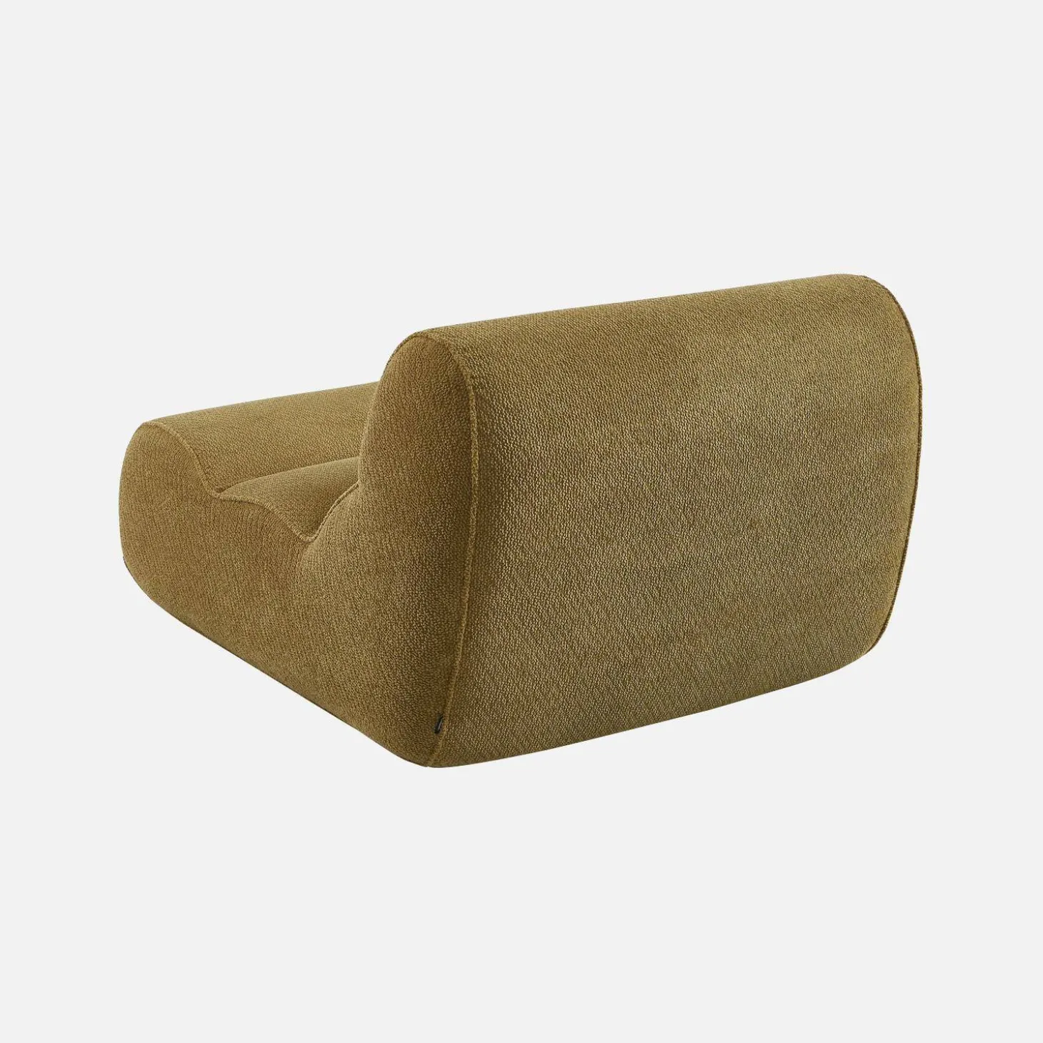 Loungestoel, 1-zits fauteuil van chenille stof