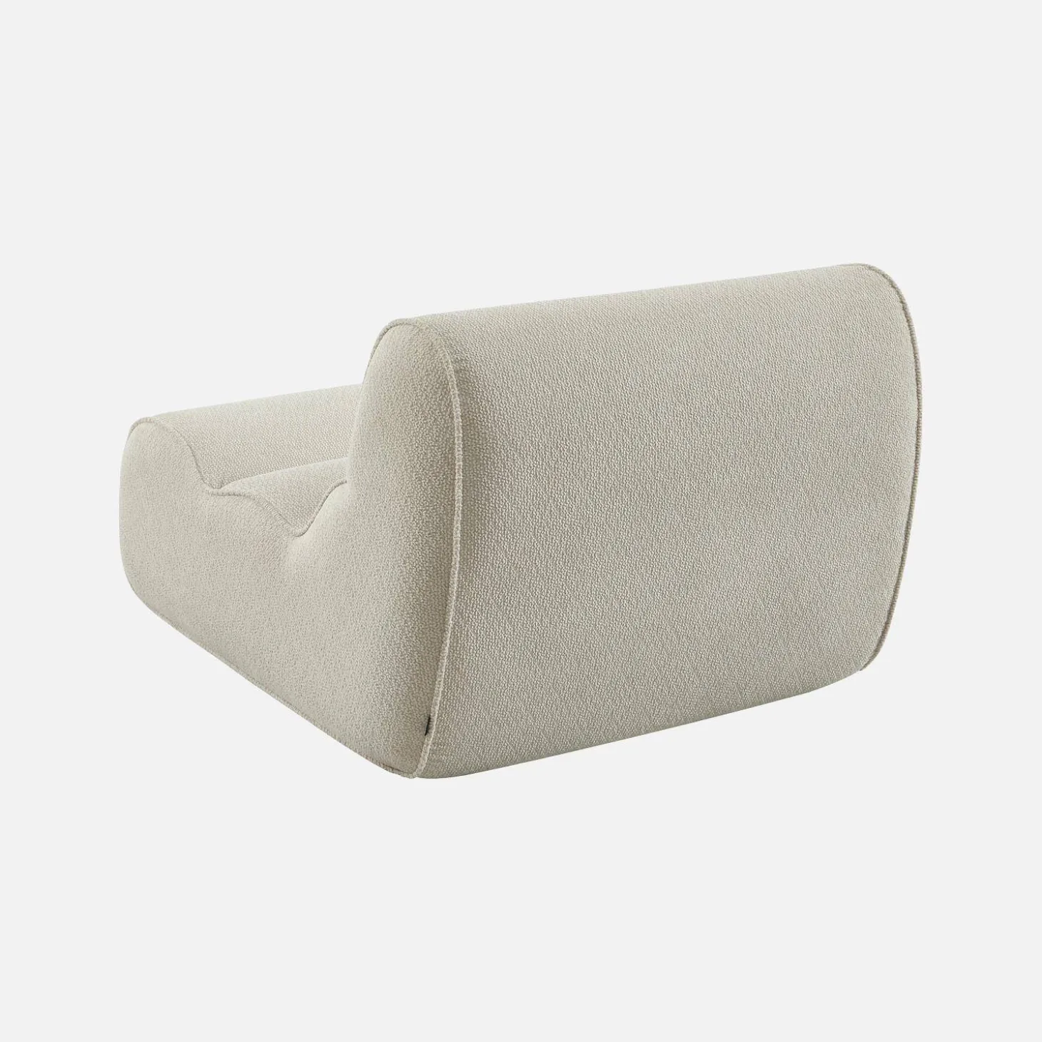 Loungestoel, 1-zits fauteuil van chenille stof