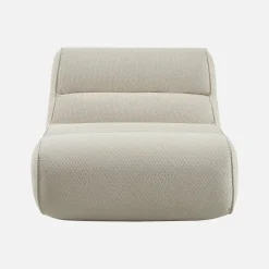 Loungestoel, 1-zits fauteuil van chenille stof