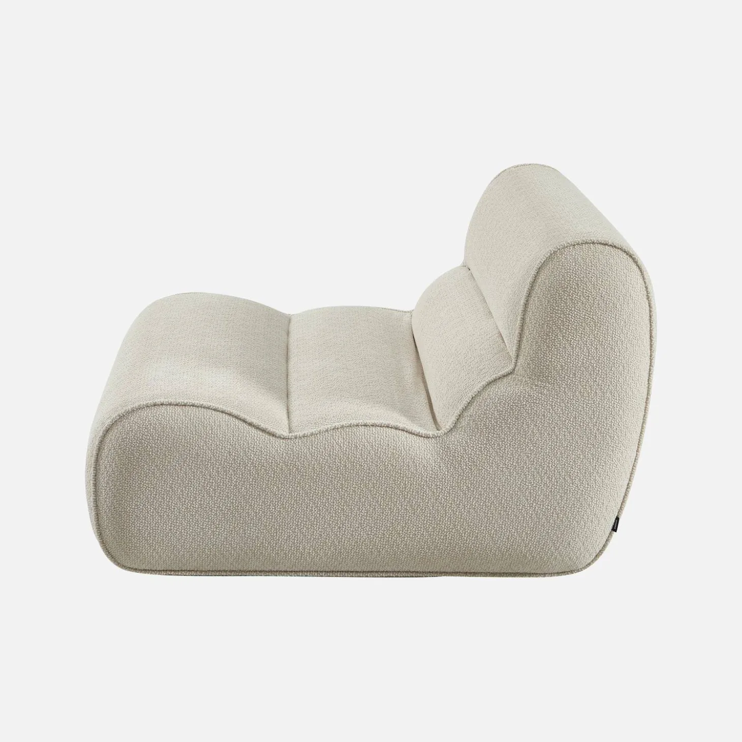 Loungestoel, 1-zits fauteuil van chenille stof