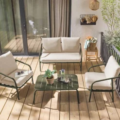 Metalen loungeset, 4 zits