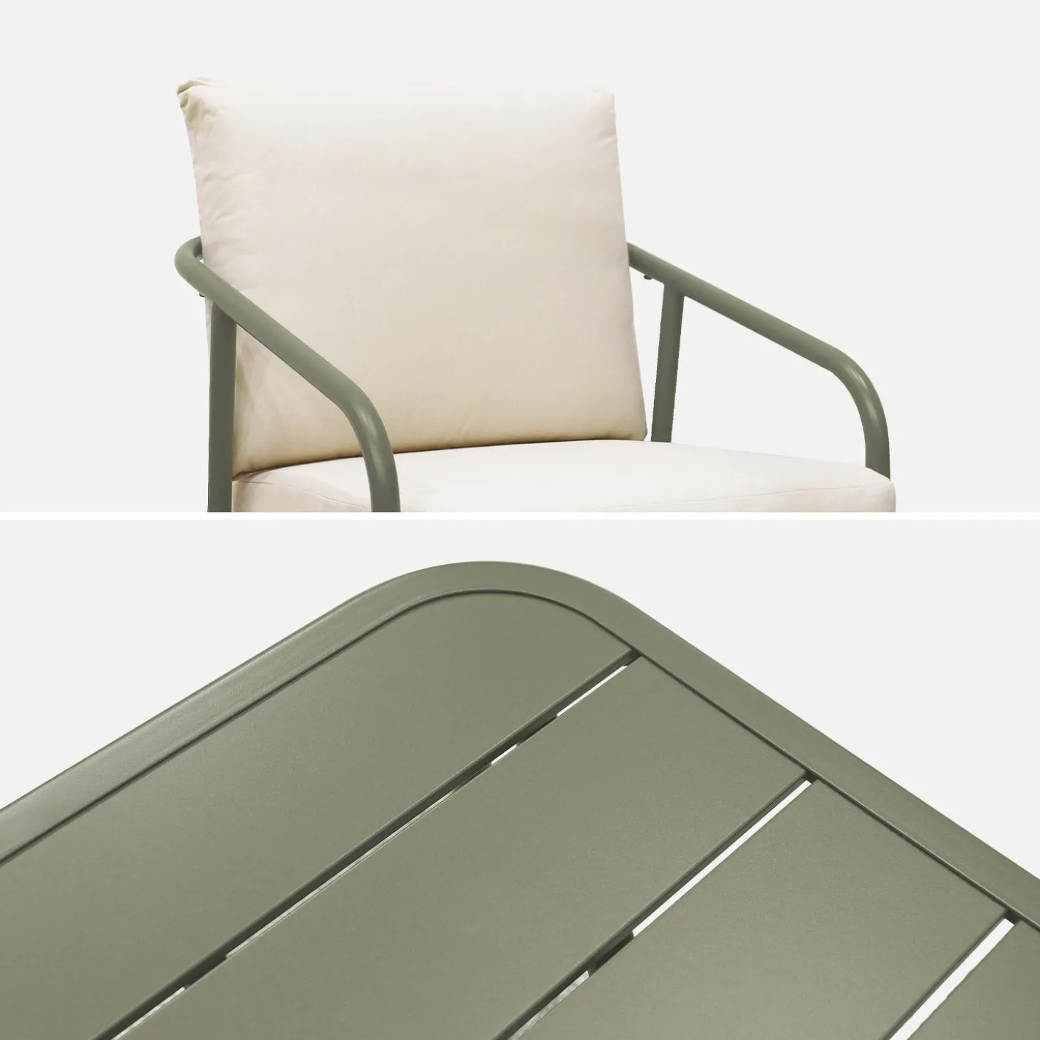 Metalen loungeset, 4 zits