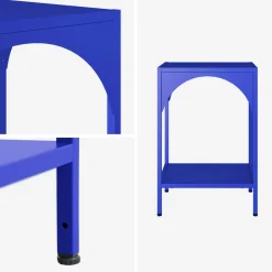 Metalen nachtkastje, industriële bijzettafel