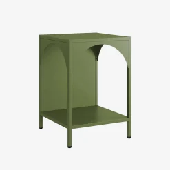 Metalen nachtkastje, industriële bijzettafel
