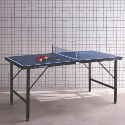 Mini opvouwbare binnen tafeltennistafel, met 2 rackets en 3 balletjes
