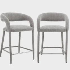 Moderne barkruk van stof (set van 2)