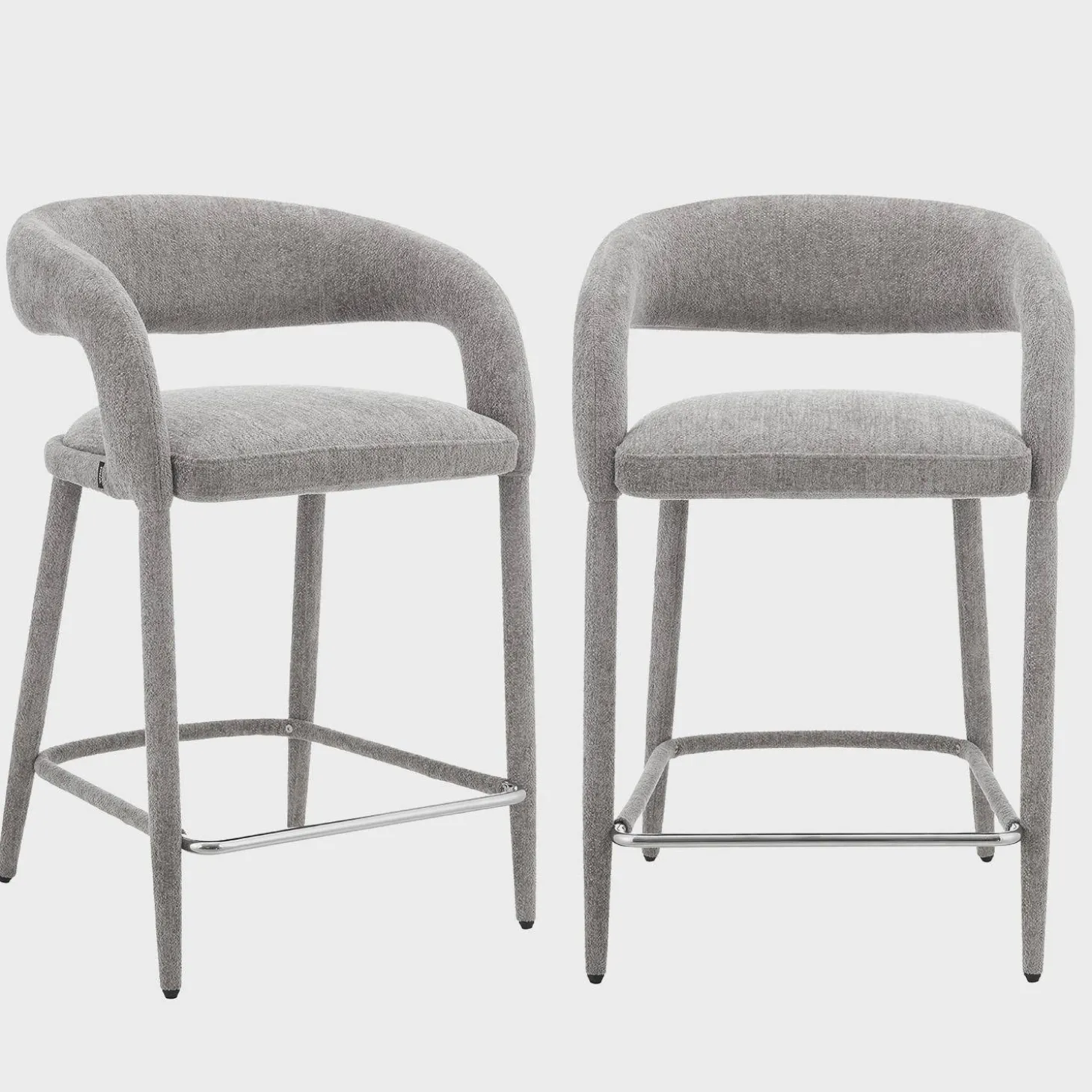 Moderne barkruk van stof (set van 2)