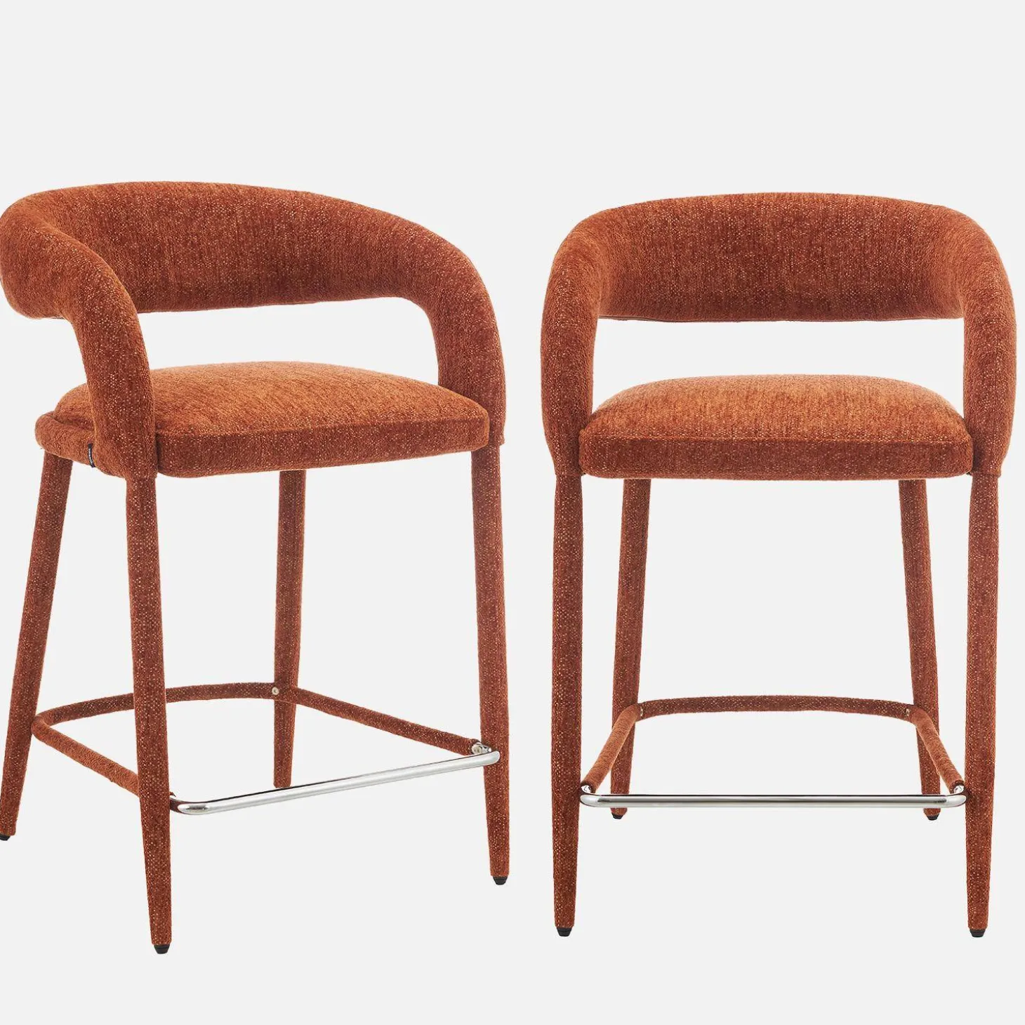 Moderne barkruk van stof (set van 2)