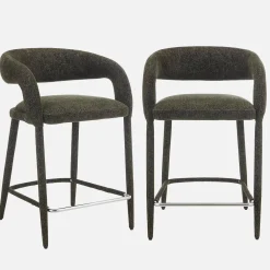 Moderne barkruk van stof (set van 2)