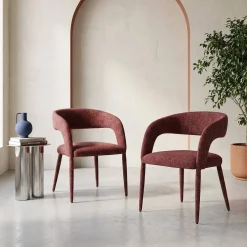Moderne stoel van stof (set van 2)