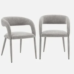 Moderne stoel van stof (set van 2)