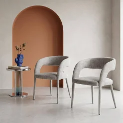 Moderne stoel van stof (set van 2)