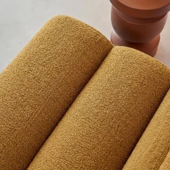 Modulaire bank getextureerde bouclé 3 zitplaatsen met voetenbankje