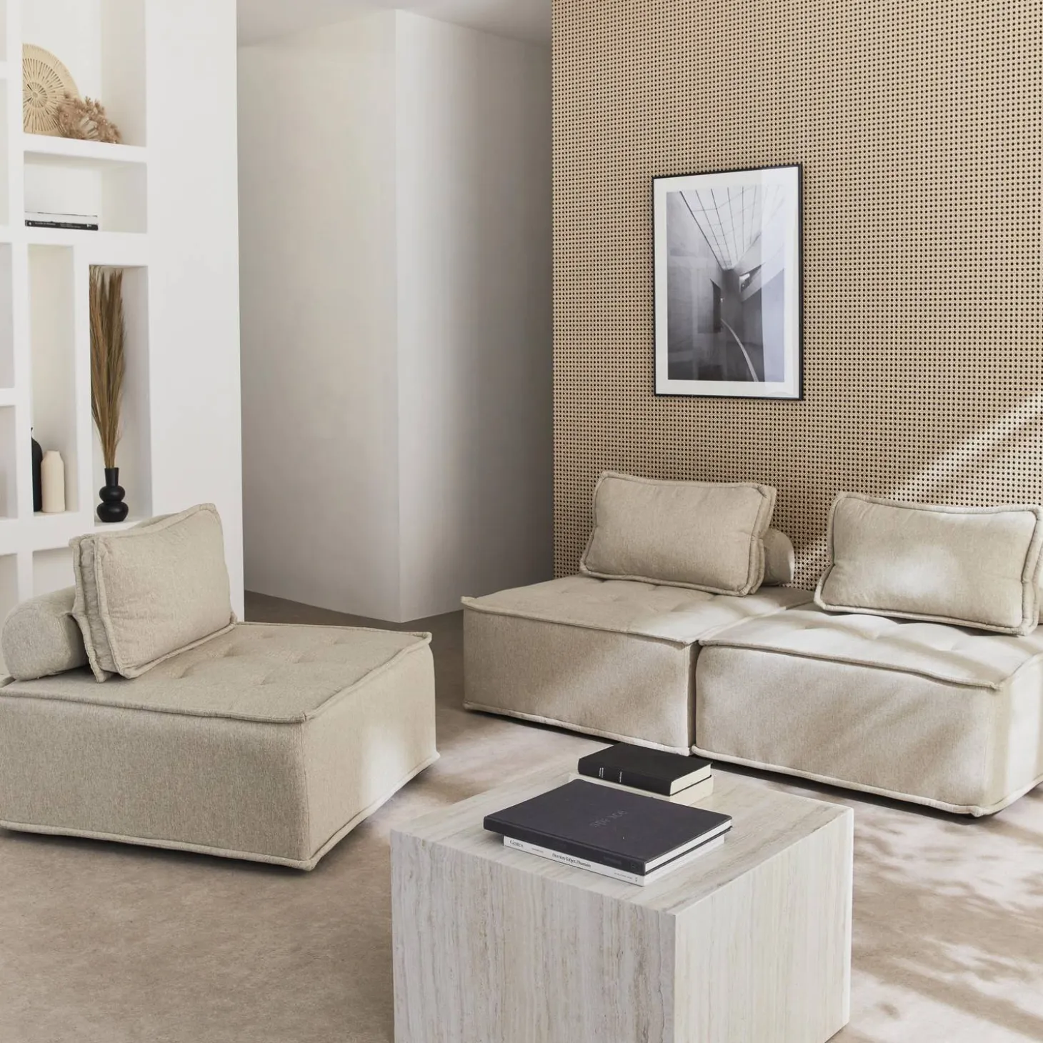 Modulaire fauteuils in stof (Set van 3)