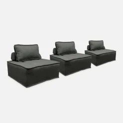 Modulaire fauteuils in stof (Set van 3)