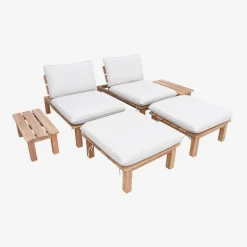 Modulaire loungeset 2-4 plaatsen meerdere posities en tafeltjes