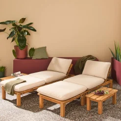 Modulaire loungeset 2-4 plaatsen meerdere posities en tafeltjes