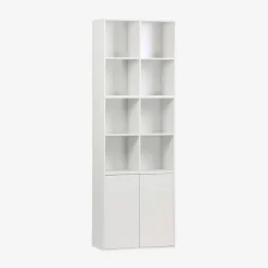 Modulaire opbergmodule houtdecor 3 modules - 2 deuren 8 vakken