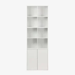 Modulaire opbergmodule houtdecor 3 modules - 2 deuren 8 vakken