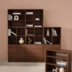 Modulaire opbergmodule houtdecor 9 modules - 4 deuren 3 lades