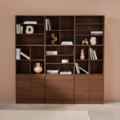 Modulaire opbergmodule houtdecor 9 modules - 4 deuren 3 lades