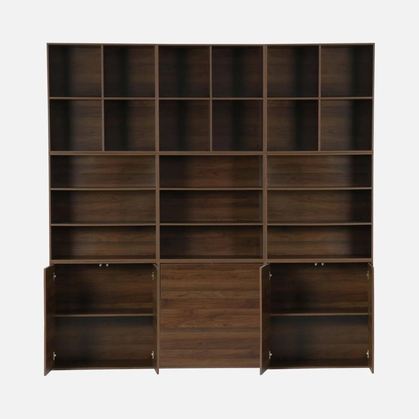 Modulaire opbergmodule houtdecor 9 modules - 4 deuren 3 lades