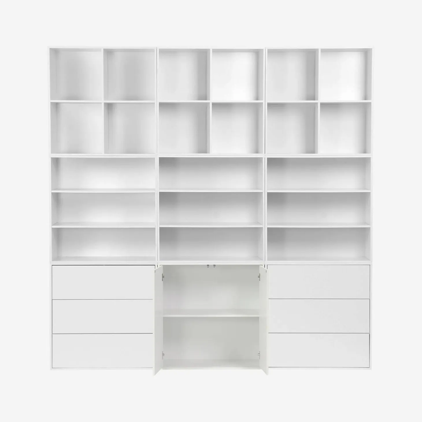 Modulaire opbergmodule houtdecor 9 modules - 2 deuren 6 lades