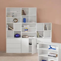 Modulaire opbergmodule houtdecor 9 modules - 2 deuren 6 lades