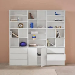 Modulaire opbergmodule houtdecor 9 modules - 2 deuren 6 lades