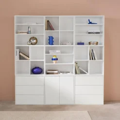 Modulaire opbergmodule houtdecor 9 modules - 2 deuren 6 lades