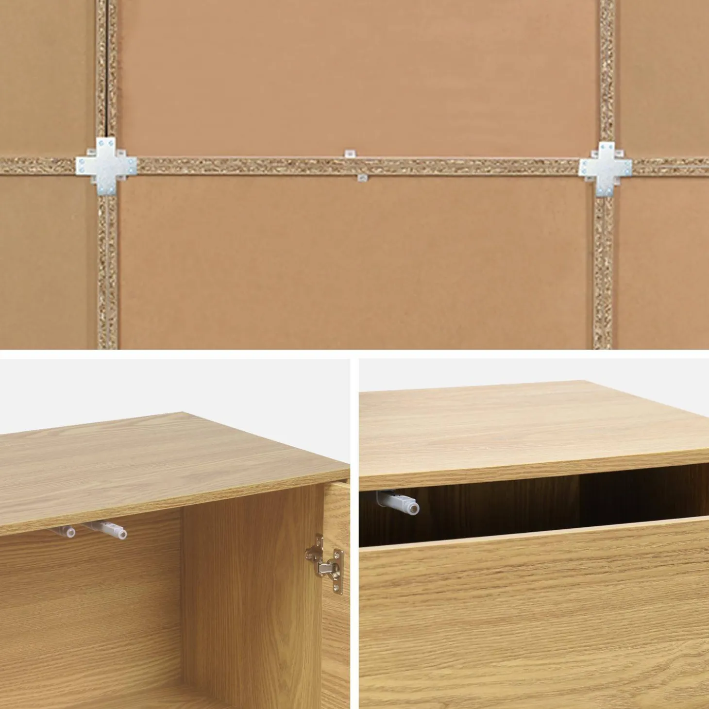 Modulaire opbergmodule houtdecor 9 modules - 2 deuren 6 lades