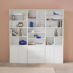 Modulaire opbergmodule houtdecor 9 modules - 4 deuren 3 lades