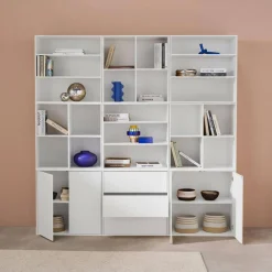 Modulaire opbergmodule houtdecor 9 modules - 4 deuren 3 lades