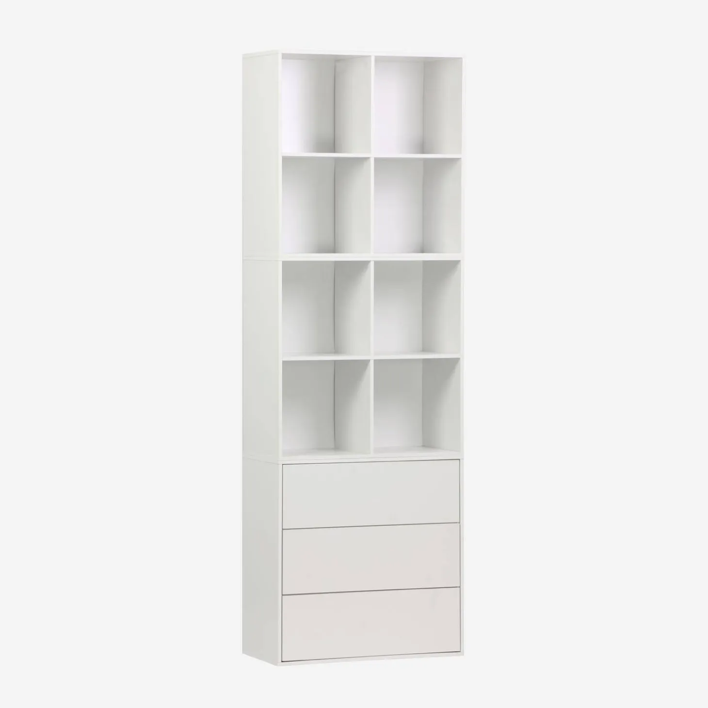 Modulaire opbergmodule houtdecor 3 modules - 3 lades 8 vakken