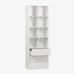 Modulaire opbergmodule houtdecor 3 modules - 3 lades 8 vakken