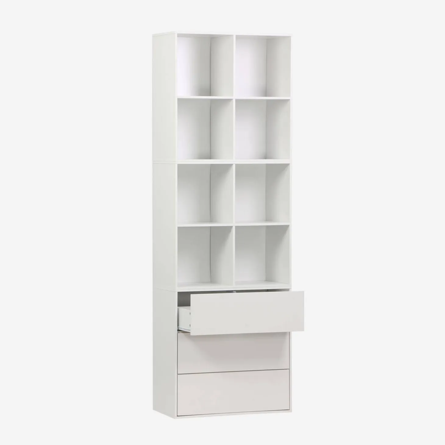 Modulaire opbergmodule houtdecor 3 modules - 3 lades 8 vakken