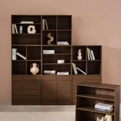 Modulaire opbergmodule houtdecor 9 modules - 2 deuren 6 lades
