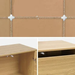 Modulaire opbergmodule houtdecor 9 modules - 4 deuren 3 lades