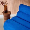 Modulaire stoffen bank 3 zitplaatsen met voetenbankje