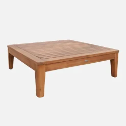 Modulaire 3-zits loungeset van hout met bouclé-effect en armleuningen
