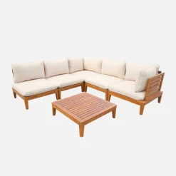 Modulaire 5-zits loungeset van hout