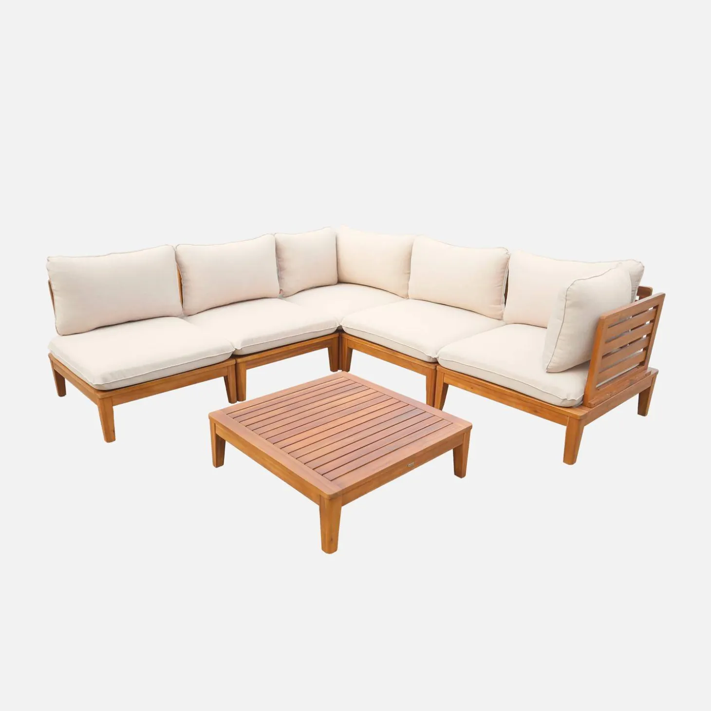 Modulaire 5-zits loungeset van hout