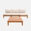 Modulaire 3-zits loungeset van hout